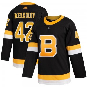 Youth Adidas Boston Bruins Georgii Merkulov Black Alternate Jersey - Authentic