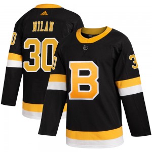 Youth Adidas Boston Bruins Chris Nilan Black Alternate Jersey - Authentic