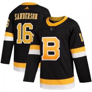 Youth Adidas Boston Bruins Derek Sanderson Black Alternate Jersey - Authentic