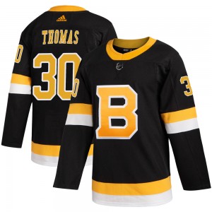 Youth Adidas Boston Bruins Tim Thomas Black Alternate Jersey - Authentic