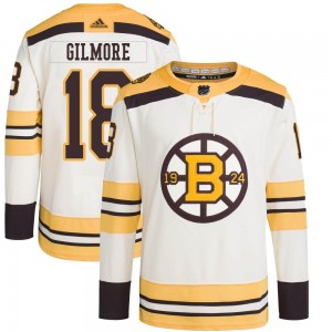 Youth Adidas Boston Bruins Happy Gilmore Cream 100th Anniversary Primegreen Jersey - Authentic