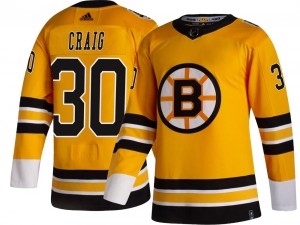 Men's Adidas Boston Bruins Jim Craig Gold 2020/21 Special Edition Jersey - Breakaway