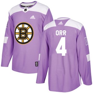 Youth Adidas Boston Bruins Bobby Orr Purple Fights Cancer Practice Jersey - Authentic