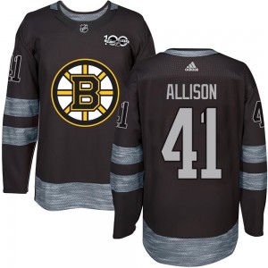 Men's Boston Bruins Jason Allison Black 1917-2017 100th Anniversary Jersey - Authentic