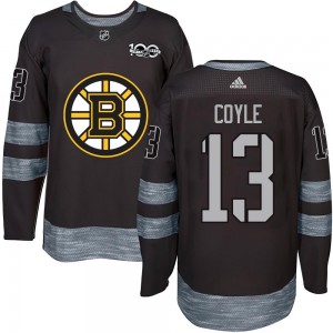 Men's Boston Bruins Charlie Coyle Black 1917-2017 100th Anniversary Jersey - Authentic