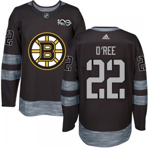 Men's Boston Bruins Willie O'ree Black 1917-2017 100th Anniversary Jersey - Authentic