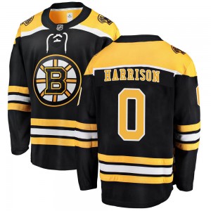 Men's Fanatics Branded Boston Bruins Brett Harrison Black Home Jersey - Breakaway
