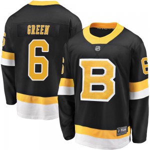 Men's Fanatics Branded Boston Bruins Ted Green Green Breakaway Black Alternate Jersey - Premier