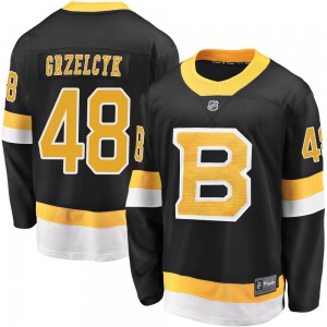 Men's Fanatics Branded Boston Bruins Matt Grzelcyk Black Breakaway Alternate Jersey - Premier