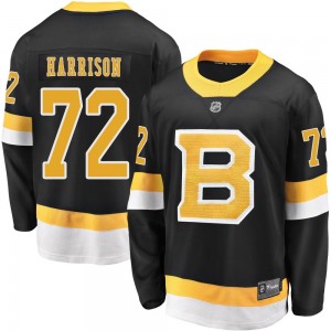 Men's Fanatics Branded Boston Bruins Brett Harrison Black Breakaway Alternate Jersey - Premier