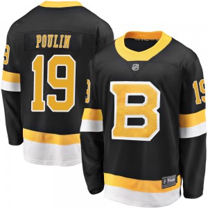 Men's Fanatics Branded Boston Bruins Dave Poulin Black Breakaway Alternate Jersey - Premier