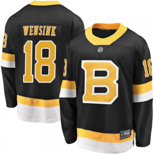 Men's Fanatics Branded Boston Bruins John Wensink Black Breakaway Alternate Jersey - Premier