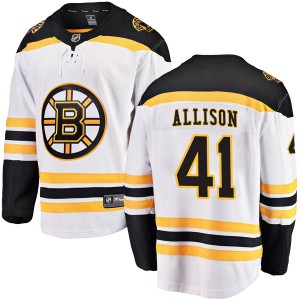 Youth Fanatics Branded Boston Bruins Jason Allison White Away Jersey - Breakaway