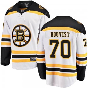 Youth Fanatics Branded Boston Bruins Jesper Boqvist White Away Jersey - Breakaway