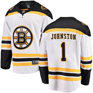 Youth Fanatics Branded Boston Bruins Eddie Johnston White Away Jersey - Breakaway