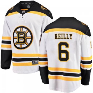 Youth Fanatics Branded Boston Bruins Mike Reilly White Away Jersey - Breakaway