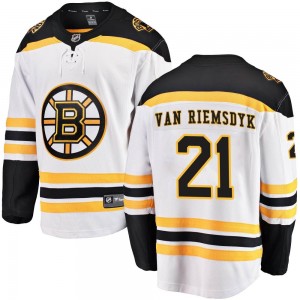 Youth Fanatics Branded Boston Bruins James van Riemsdyk White Away Jersey - Breakaway