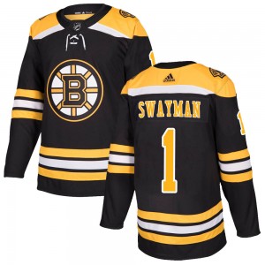 Youth Adidas Boston Bruins Jeremy Swayman Black Home Jersey - Authentic