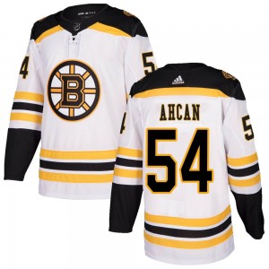 Youth Adidas Boston Bruins Jack Ahcan White Away Jersey - Authentic