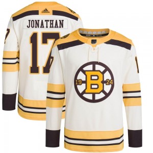 Men's Adidas Boston Bruins Stan Jonathan Cream 100th Anniversary Primegreen Jersey - Authentic