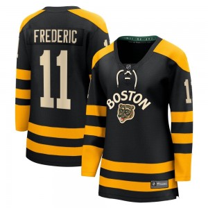 Women's Fanatics Branded Boston Bruins Trent Frederic Black 2023 Winter Classic Jersey - Breakaway