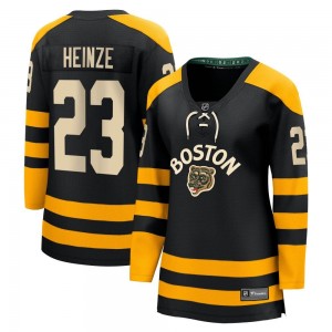 Women's Fanatics Branded Boston Bruins Steve Heinze Black 2023 Winter Classic Jersey - Breakaway
