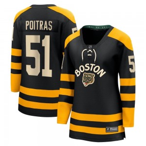 Women's Fanatics Branded Boston Bruins Matthew Poitras Black 2023 Winter Classic Jersey - Breakaway