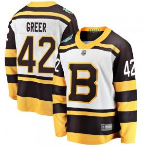 Men's Fanatics Branded Boston Bruins A.J. Greer White 2019 Winter Classic Jersey - Breakaway