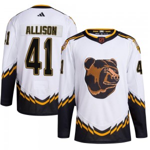 Youth Adidas Boston Bruins Jason Allison White Reverse Retro 2.0 Jersey - Authentic