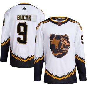 Youth Adidas Boston Bruins Johnny Bucyk White Reverse Retro 2.0 Jersey - Authentic