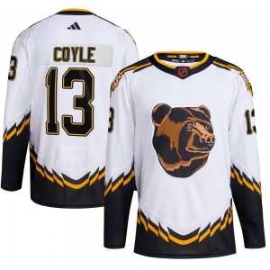 Youth Adidas Boston Bruins Charlie Coyle White Reverse Retro 2.0 Jersey - Authentic