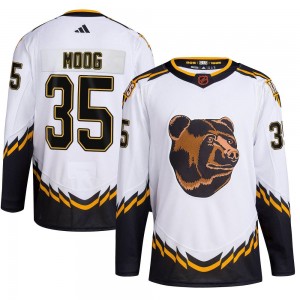 Youth Adidas Boston Bruins Andy Moog White Reverse Retro 2.0 Jersey - Authentic