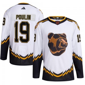 Youth Adidas Boston Bruins Dave Poulin White Reverse Retro 2.0 Jersey - Authentic