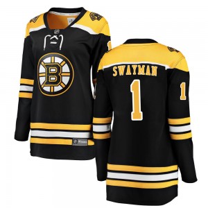 Women's Fanatics Branded Boston Bruins Jeremy Swayman Black Home Jersey - Breakaway