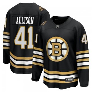 Men's Fanatics Branded Boston Bruins Jason Allison Black Breakaway 100th Anniversary Jersey - Premier