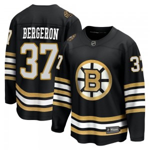 Men's Fanatics Branded Boston Bruins Patrice Bergeron Black Breakaway 100th Anniversary Jersey - Premier