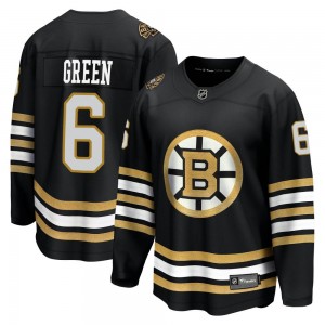 Men's Fanatics Branded Boston Bruins Ted Green Green Breakaway Black 100th Anniversary Jersey - Premier