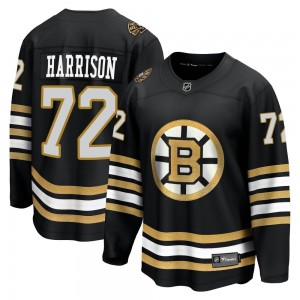 Men's Fanatics Branded Boston Bruins Brett Harrison Black Breakaway 100th Anniversary Jersey - Premier