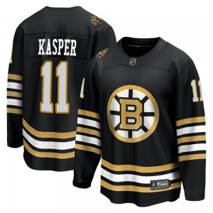Men's Fanatics Branded Boston Bruins Steve Kasper Black Breakaway 100th Anniversary Jersey - Premier