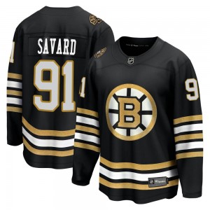 Men's Fanatics Branded Boston Bruins Marc Savard Black Breakaway 100th Anniversary Jersey - Premier
