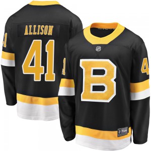 Youth Fanatics Branded Boston Bruins Jason Allison Black Breakaway Alternate Jersey - Premier