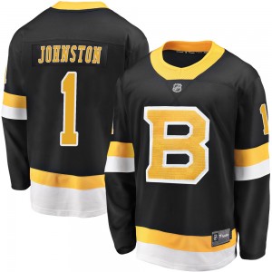 Youth Fanatics Branded Boston Bruins Eddie Johnston Black Breakaway Alternate Jersey - Premier
