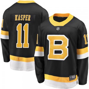 Youth Fanatics Branded Boston Bruins Steve Kasper Black Breakaway Alternate Jersey - Premier