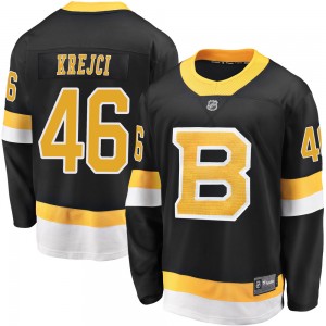 Youth Fanatics Branded Boston Bruins David Krejci Black Breakaway Alternate Jersey - Premier