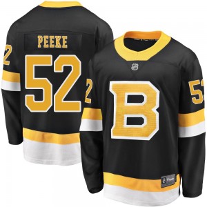 Youth Fanatics Branded Boston Bruins Andrew Peeke Black Breakaway Alternate Jersey - Premier
