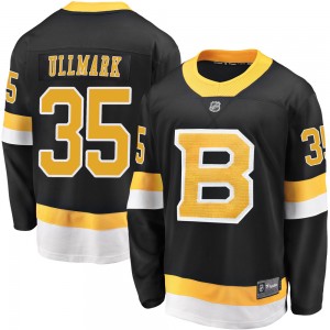 Youth Fanatics Branded Boston Bruins Linus Ullmark Black Breakaway Alternate Jersey - Premier