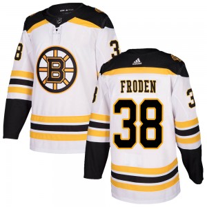 Men's Adidas Boston Bruins Jesper Froden White Away Jersey - Authentic