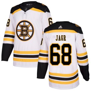Men's Adidas Boston Bruins Jaromir Jagr White Away Jersey - Authentic