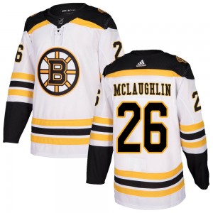 Men's Adidas Boston Bruins Marc McLaughlin White Away Jersey - Authentic