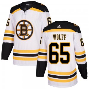 Men's Adidas Boston Bruins Nick Wolff White Away Jersey - Authentic